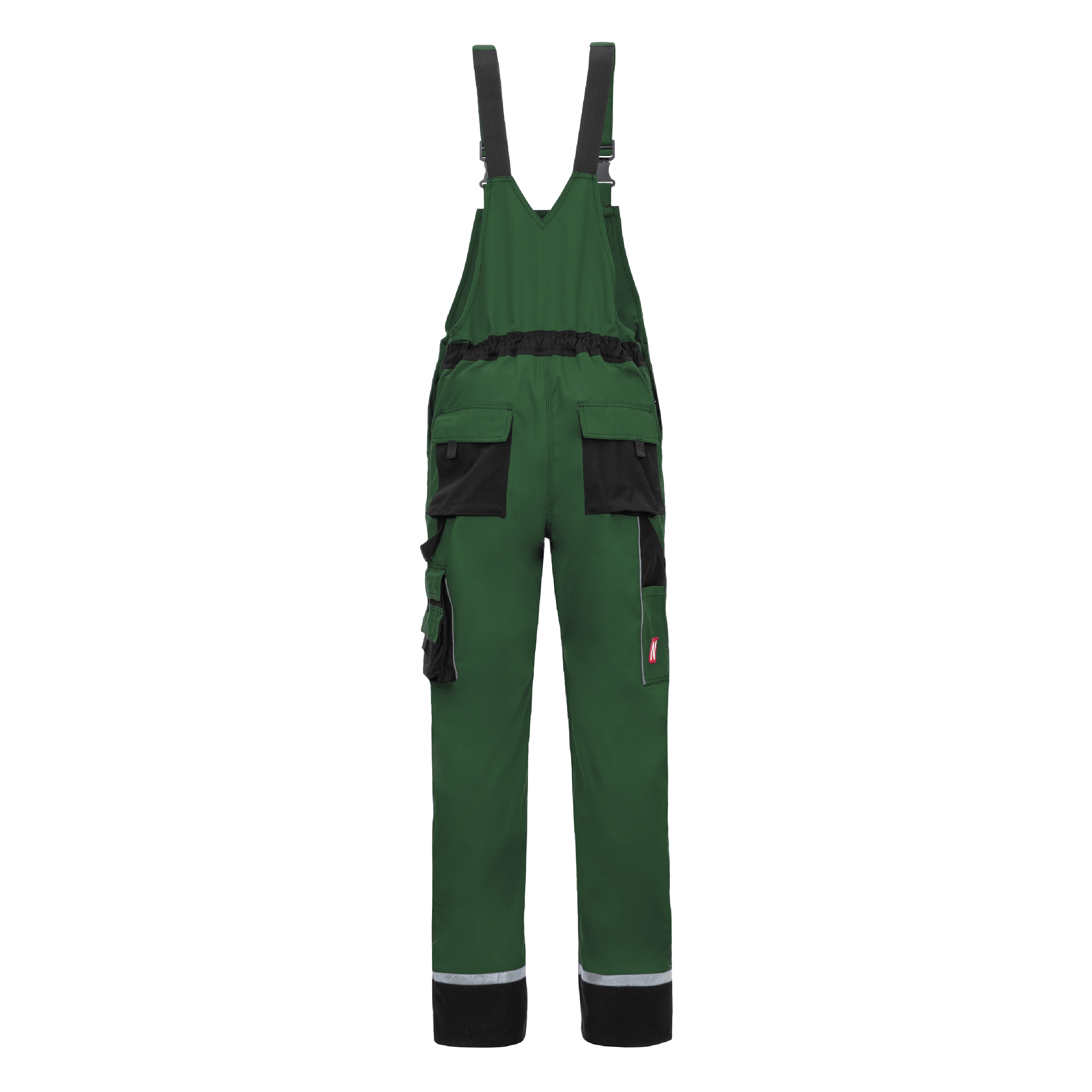 NITRAS MOTION TEX PLUS, Latzhose, lang, grün / schwarz, OEKO-TEX