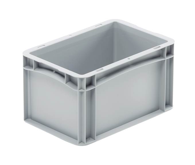 Behälter basicline geschlossen, 300x200x170 mm, Farbe grau