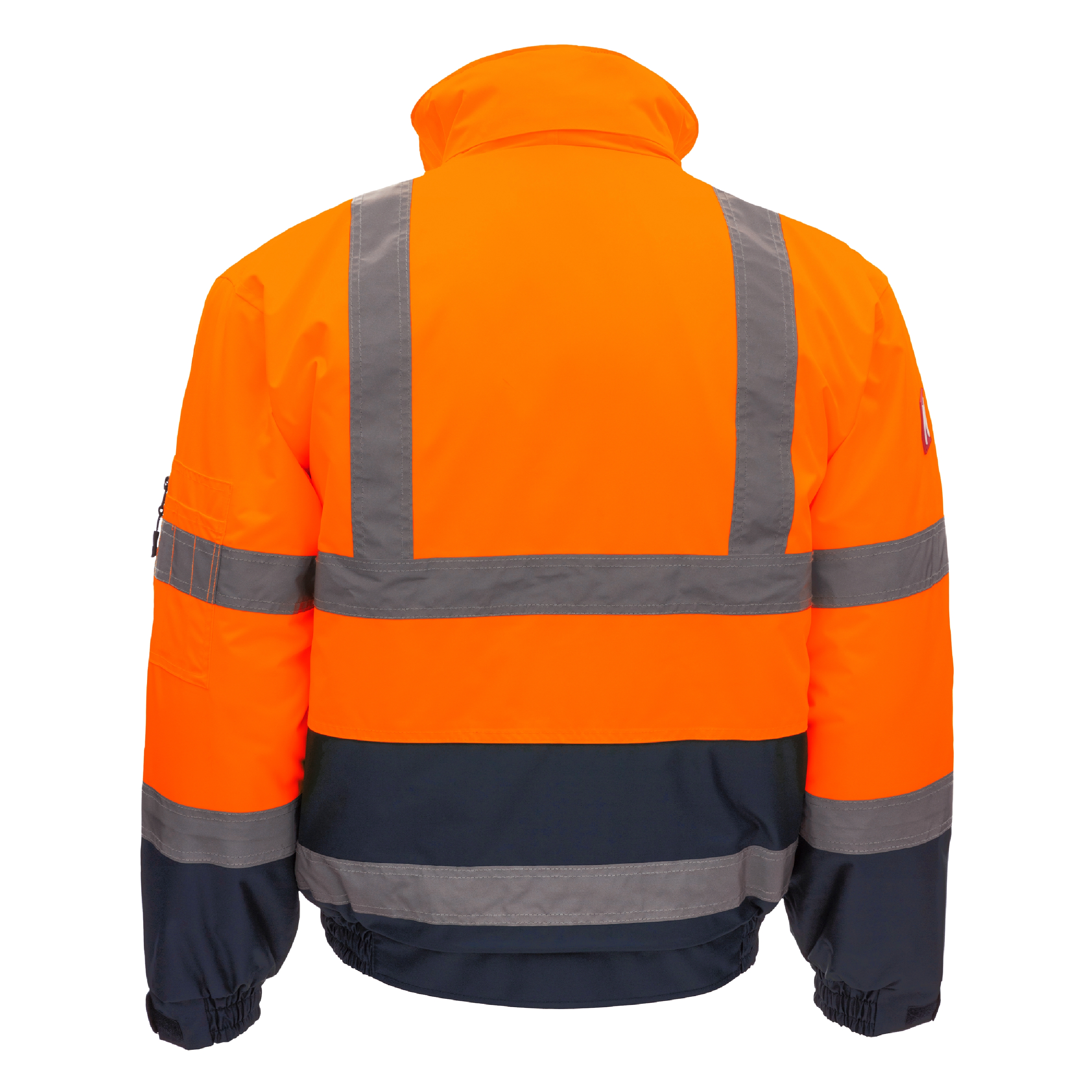 NITRAS MOTION TEX VIZ, Warnschutz-Pilotenjacke, neonorange / marineblau, EN ISO 13688, EN ISO 20471, EN 343