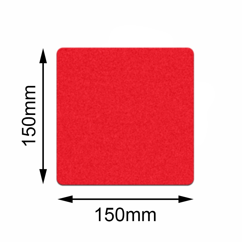 Bodenmarkierer Safety rot Quadrat 150x150mm, 10er VE