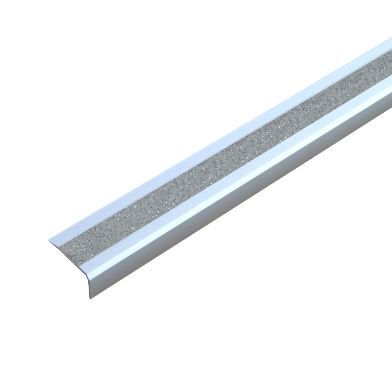 Antirutschtreppenkantenprofil Aluminium m2 GlitterGrip silber 53x610x31mm, selbstklebend