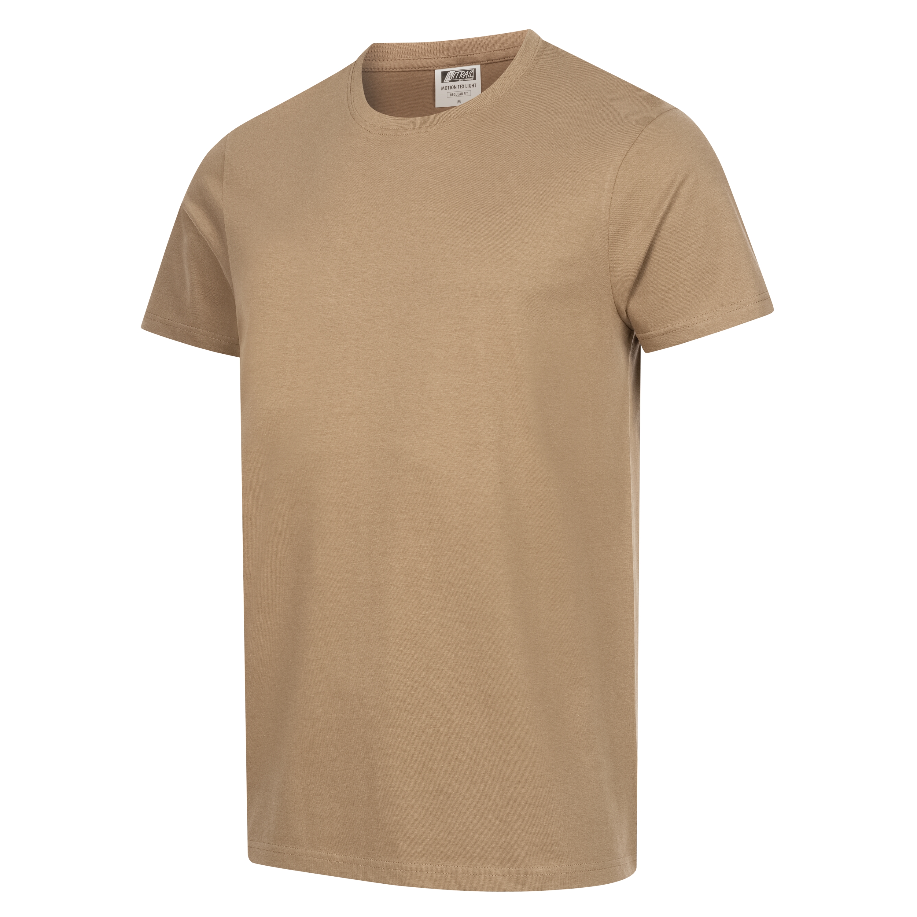 NITRAS MOTION TEX LIGHT, T-Shirt, vorgewaschen, Rundhals, ohne Seitennaht, kardierte Baumwolle, khaki (Farbcode: 5100), 145 g/qm, STANDARD 100 by OEKO-TEX®