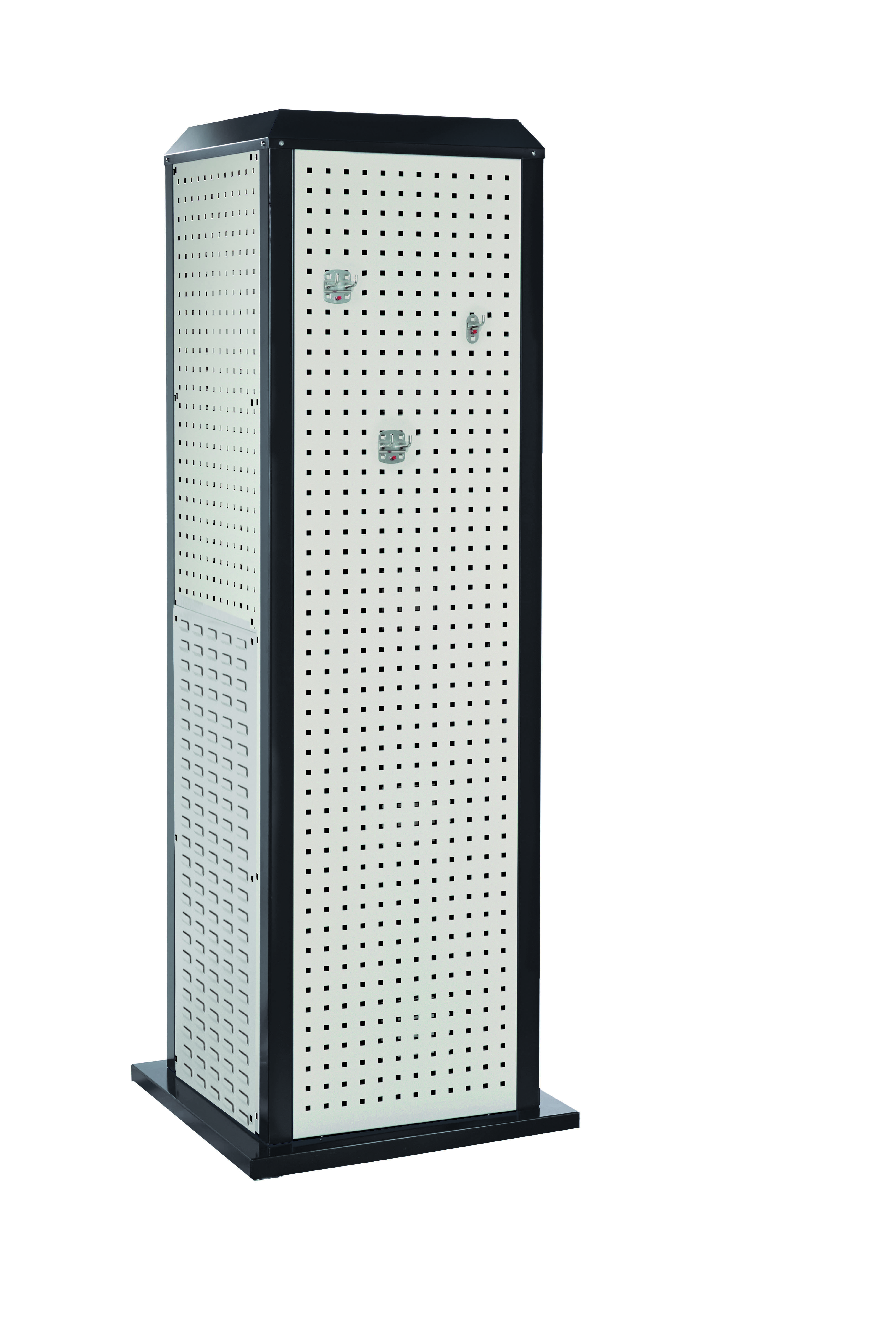 ®RasterPlan ToolTower groß Mod 31 stationär RAL 7035/7016. 3 LP außen groß 2 SP außen klein.