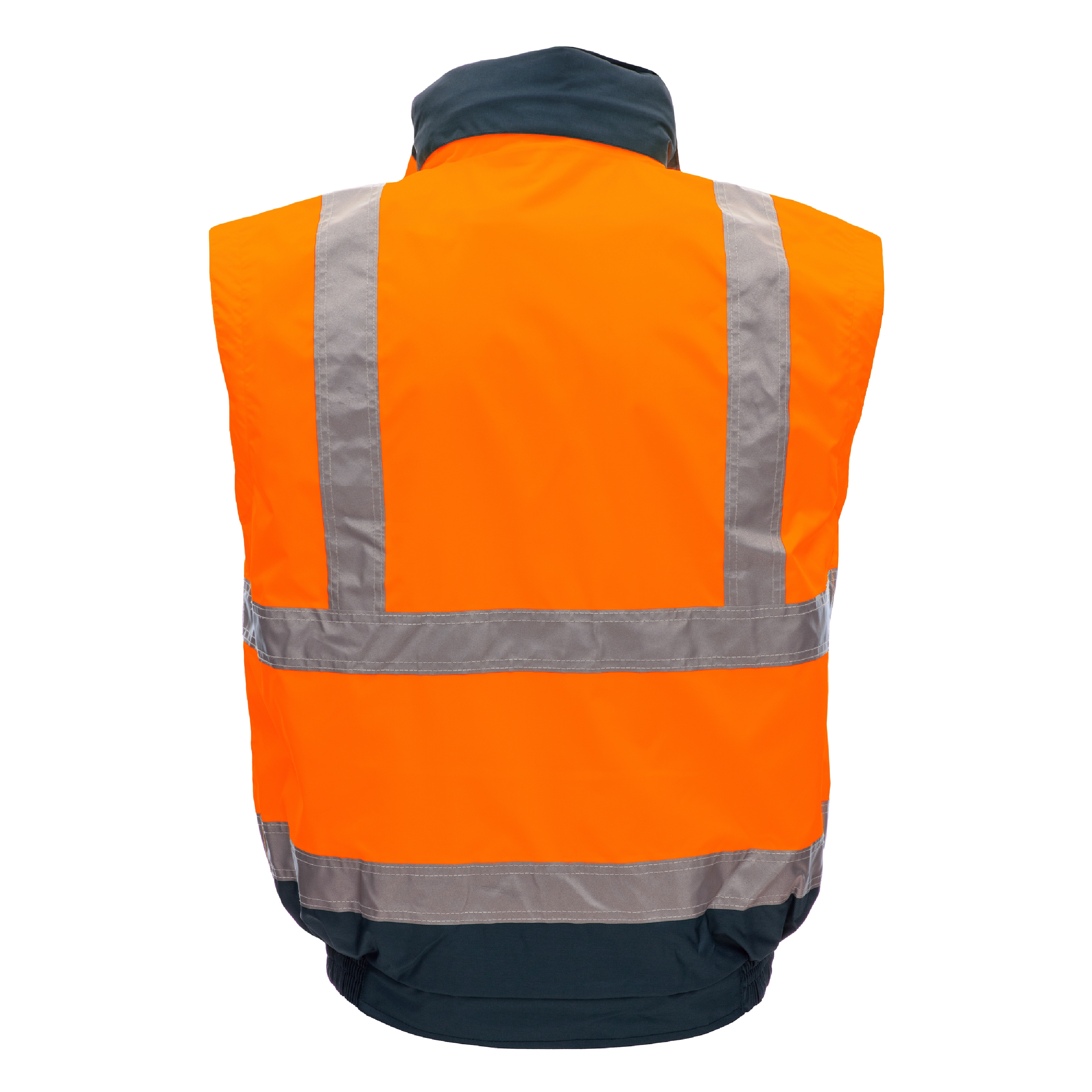 NITRAS MOTION TEX VIZ PLUS, Warnschutz-Pilotenjacke, neonorange / marineblau, EN ISO 13688, EN ISO 20471, EN 343