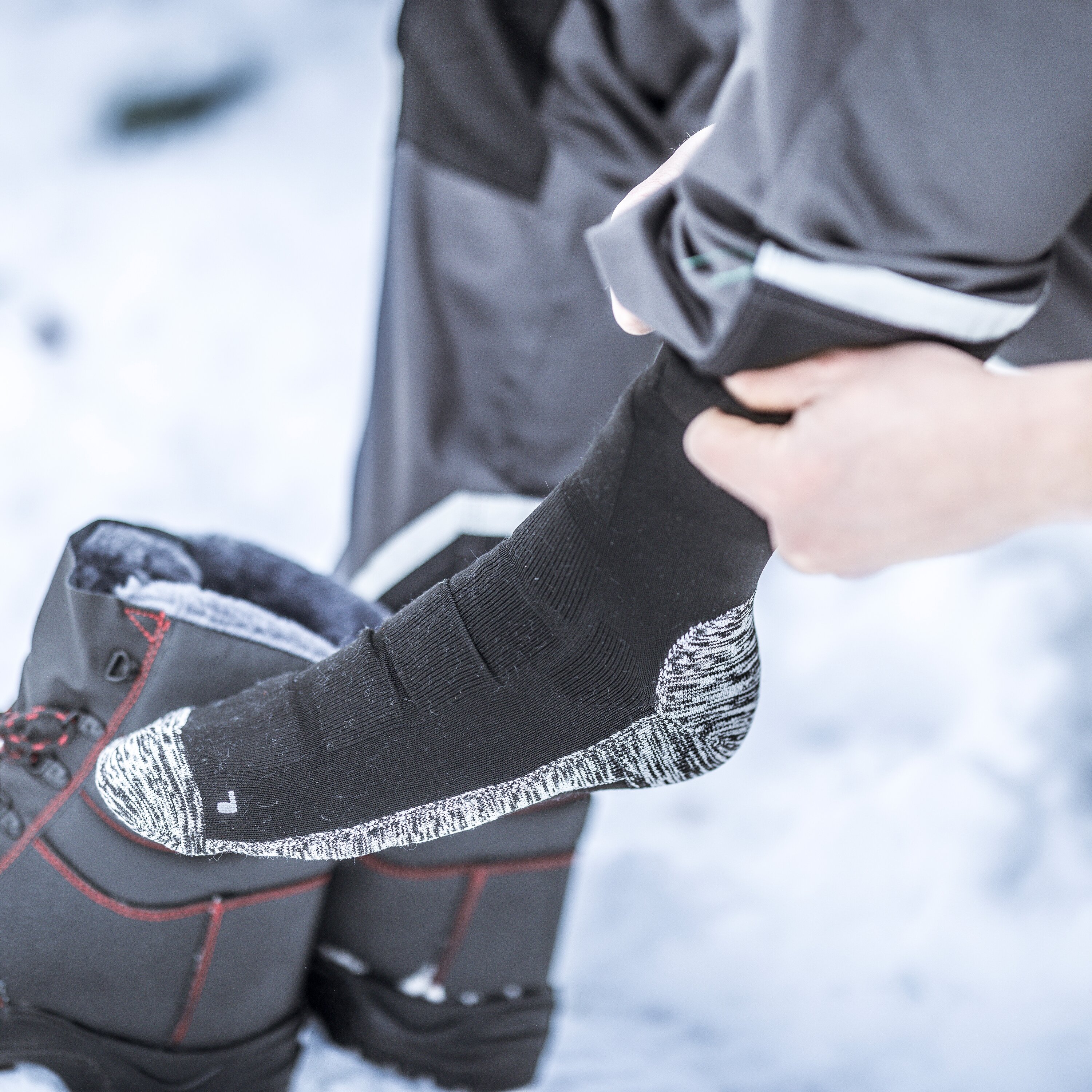 NITRAS Winter-Socken, schwarz
