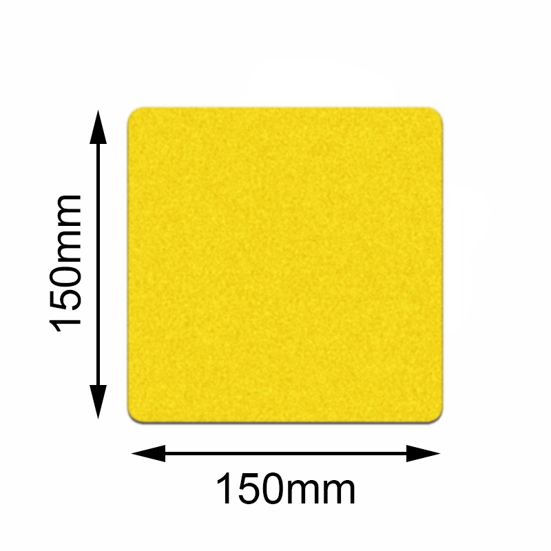Bodenmarkierer Safety gelb Quadrat 150x150mm, 10er VE