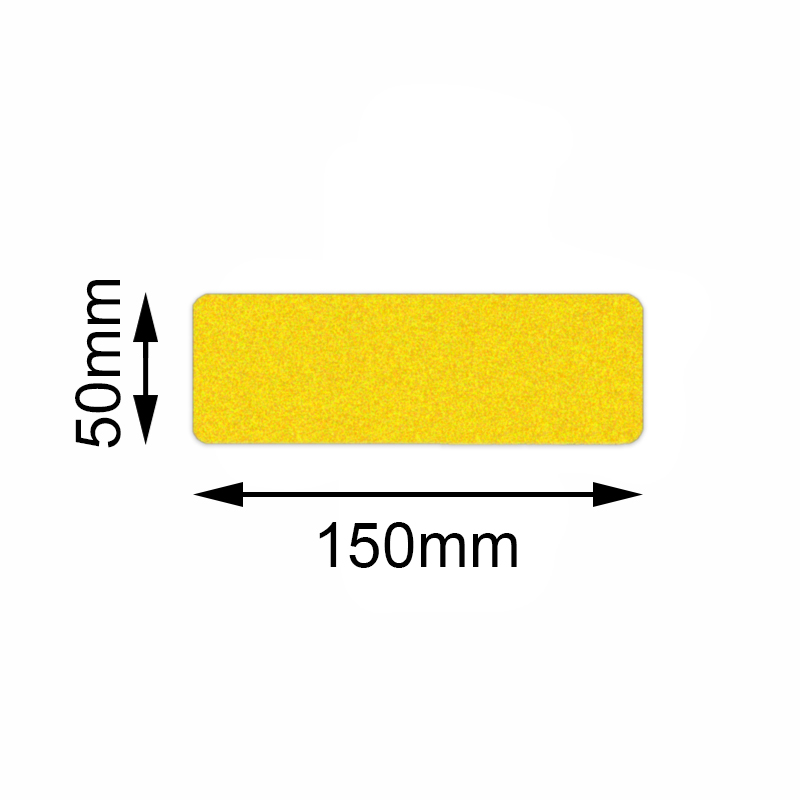 Bodenmarkierer Safety gelb Rechteck 50x150mm, 10er VE