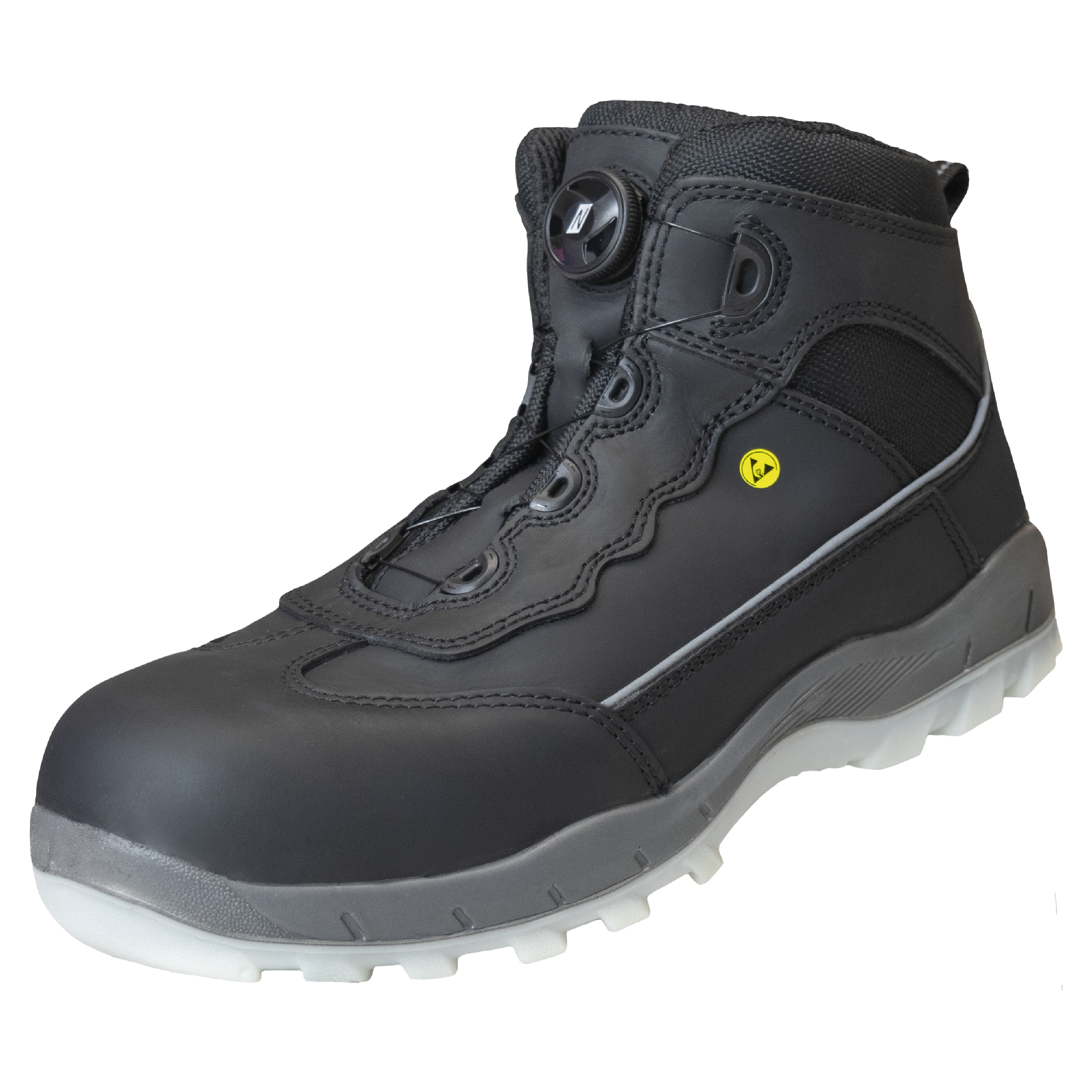 NITRAS SPORT STEP MID FIT, Sicherheitsstiefel, halbhoch, schwarz, EN ISO 20345, EN IEC 61340-4-3, DGUV Regel 112-191