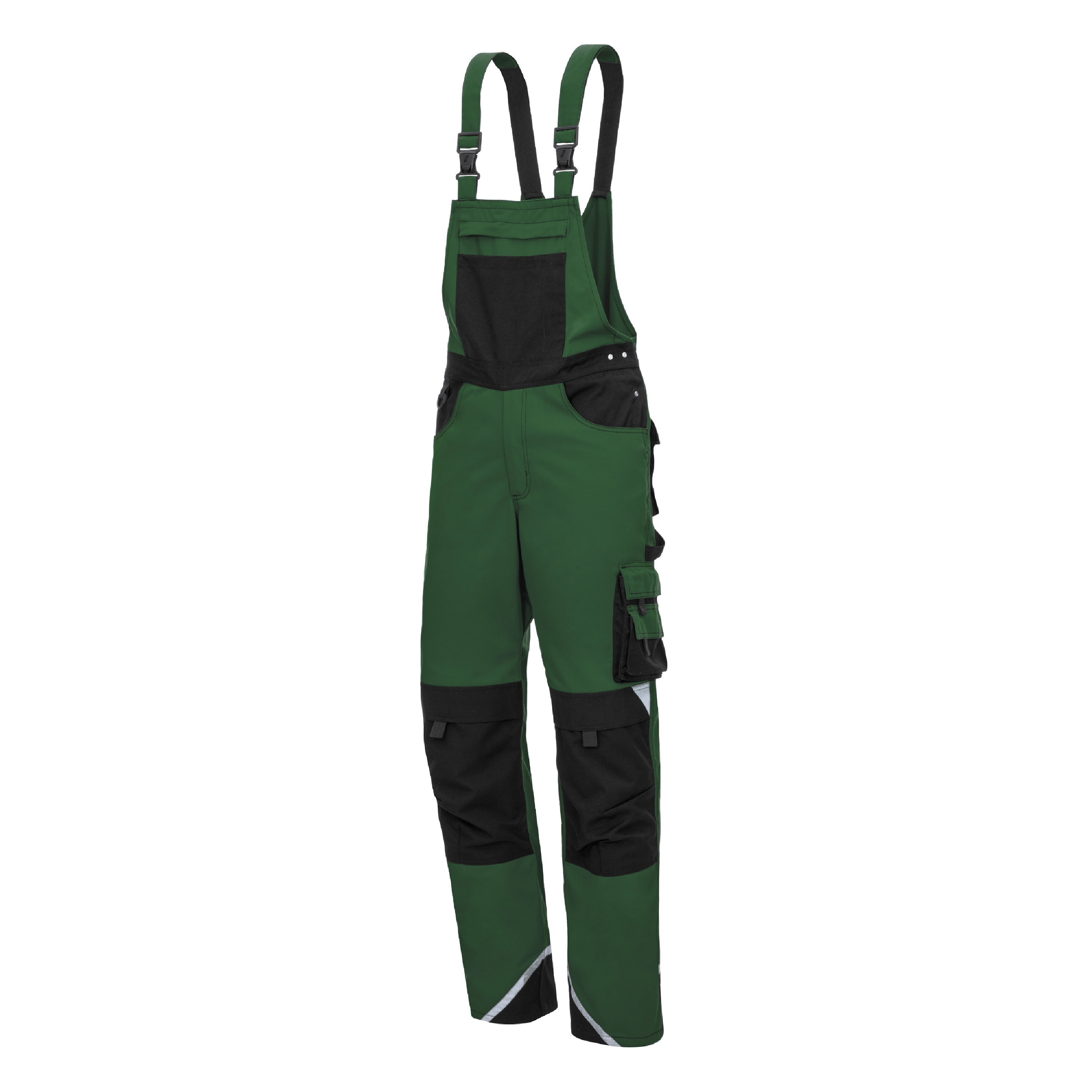 NITRAS MOTION TEX PLUS, Latzhose, lang, grün / schwarz, OEKO-TEX