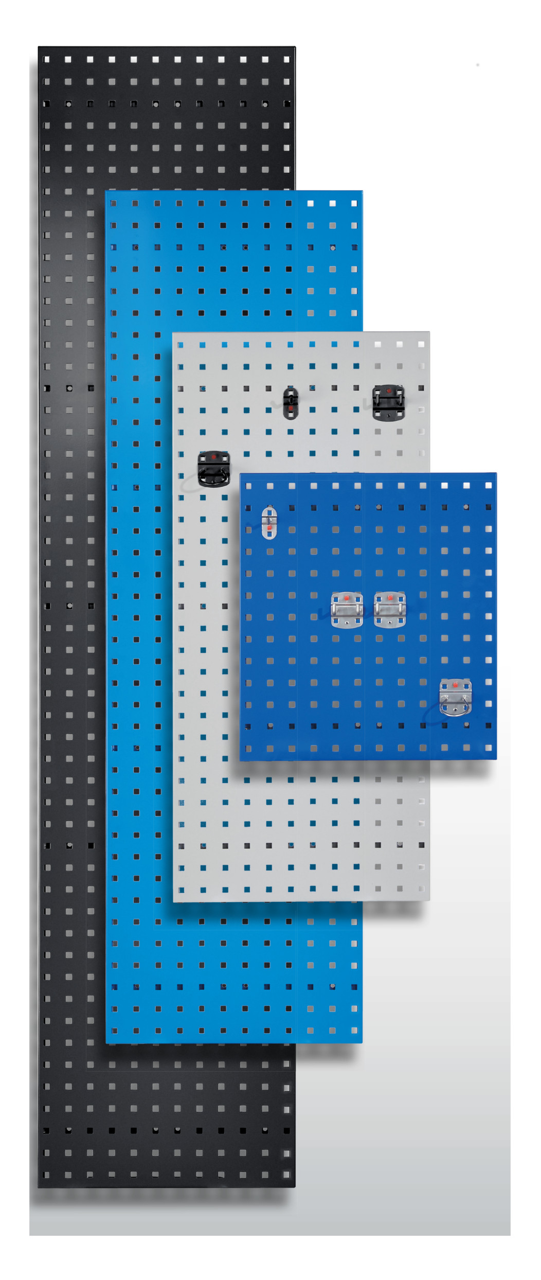 ®RasterPlan Lochplatte B 1000 mm x H 450 mm RAL 7016 - Anthrazitgrau Universell kombinier- und einsetzbar. Kompatibel mit ®RasterPlan Schlitzplatten.