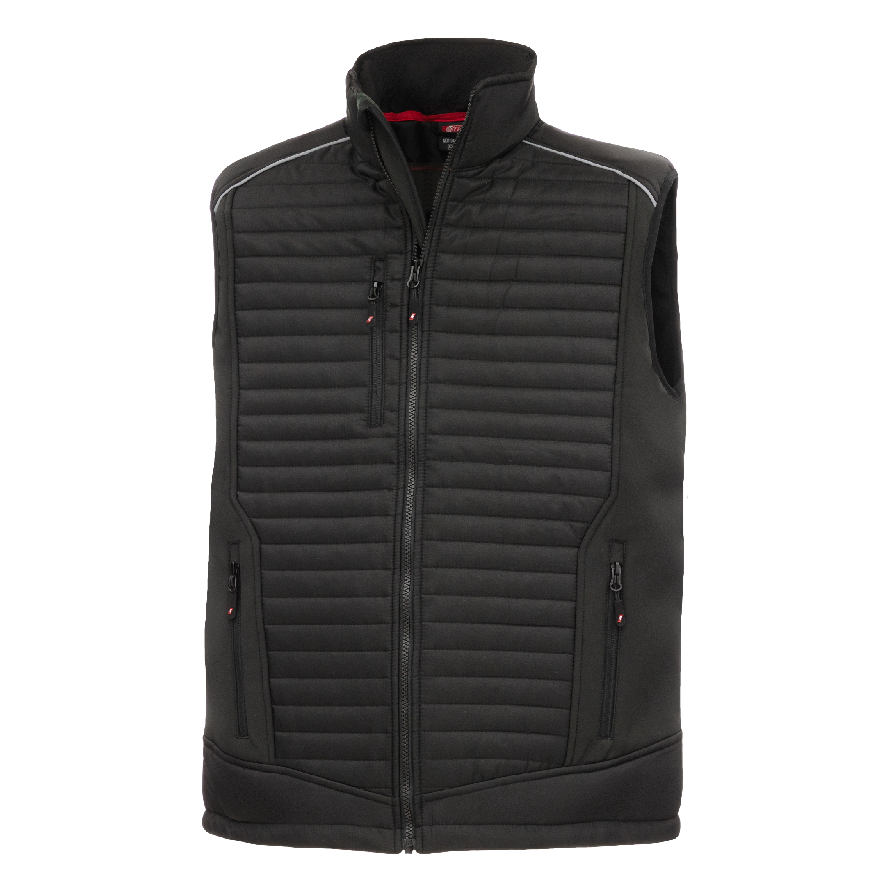 NITRAS MOTION TEX PLUS, gesteppte Softshellweste, schwarz