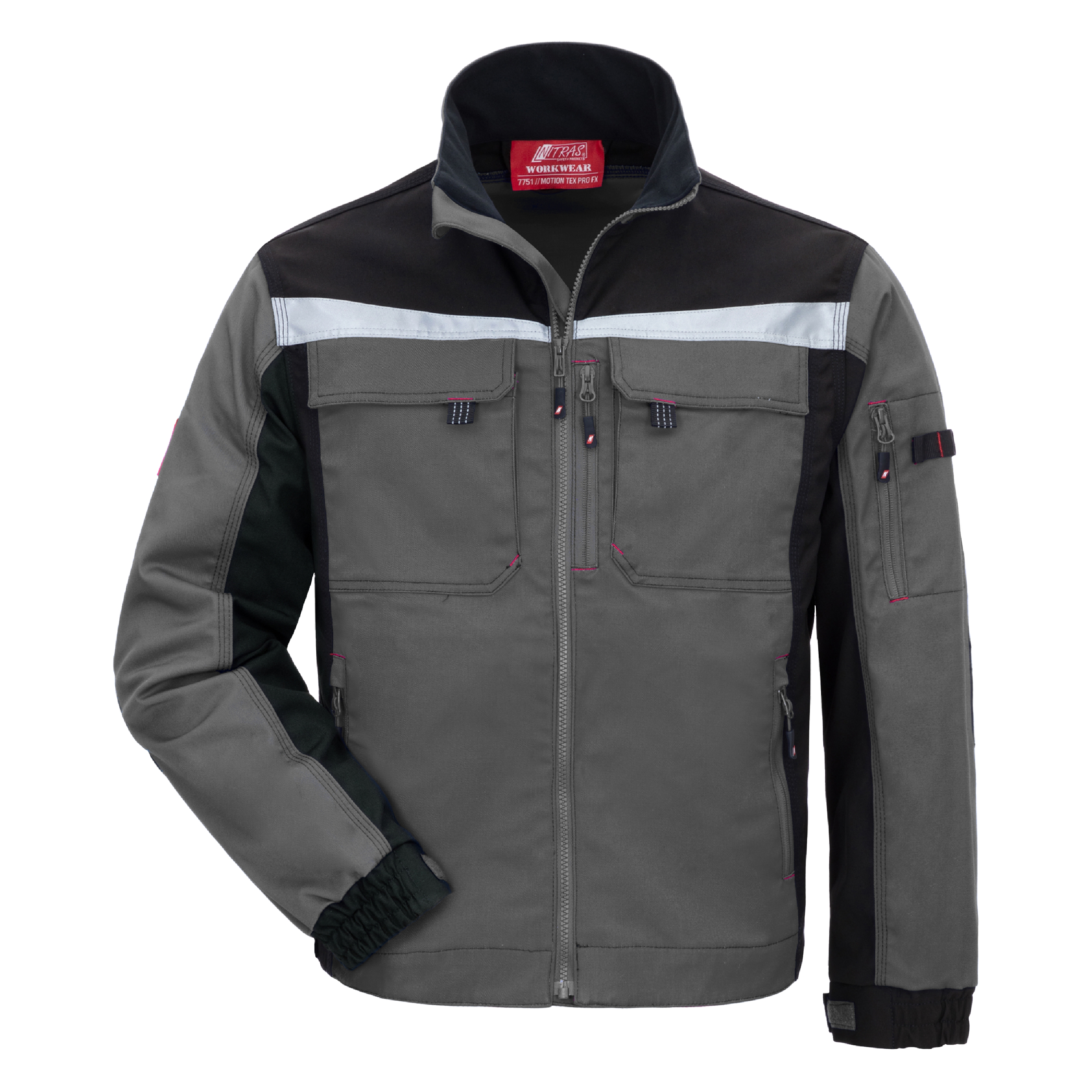 NITRAS MOTION TEX PRO FX, Arbeitsjacke, grau / schwarz, OEKO-TEX