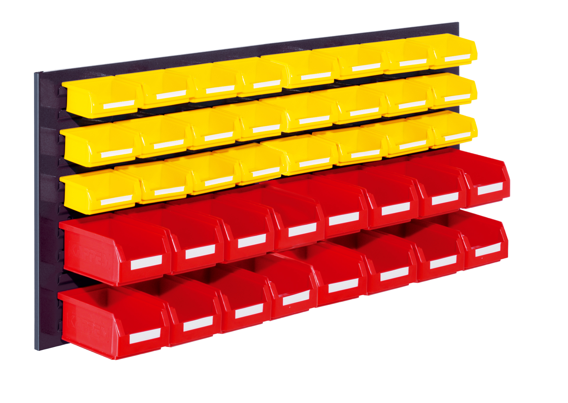 ®RasterPlan Schlitzplatten Einsteigerset 12 RAL 7016. 1 x Schlitzplatte H 450 x B 1000 mm,16 x Lagersichtkästen Größe 7 24 x Lagersichtkästen Größe 8.