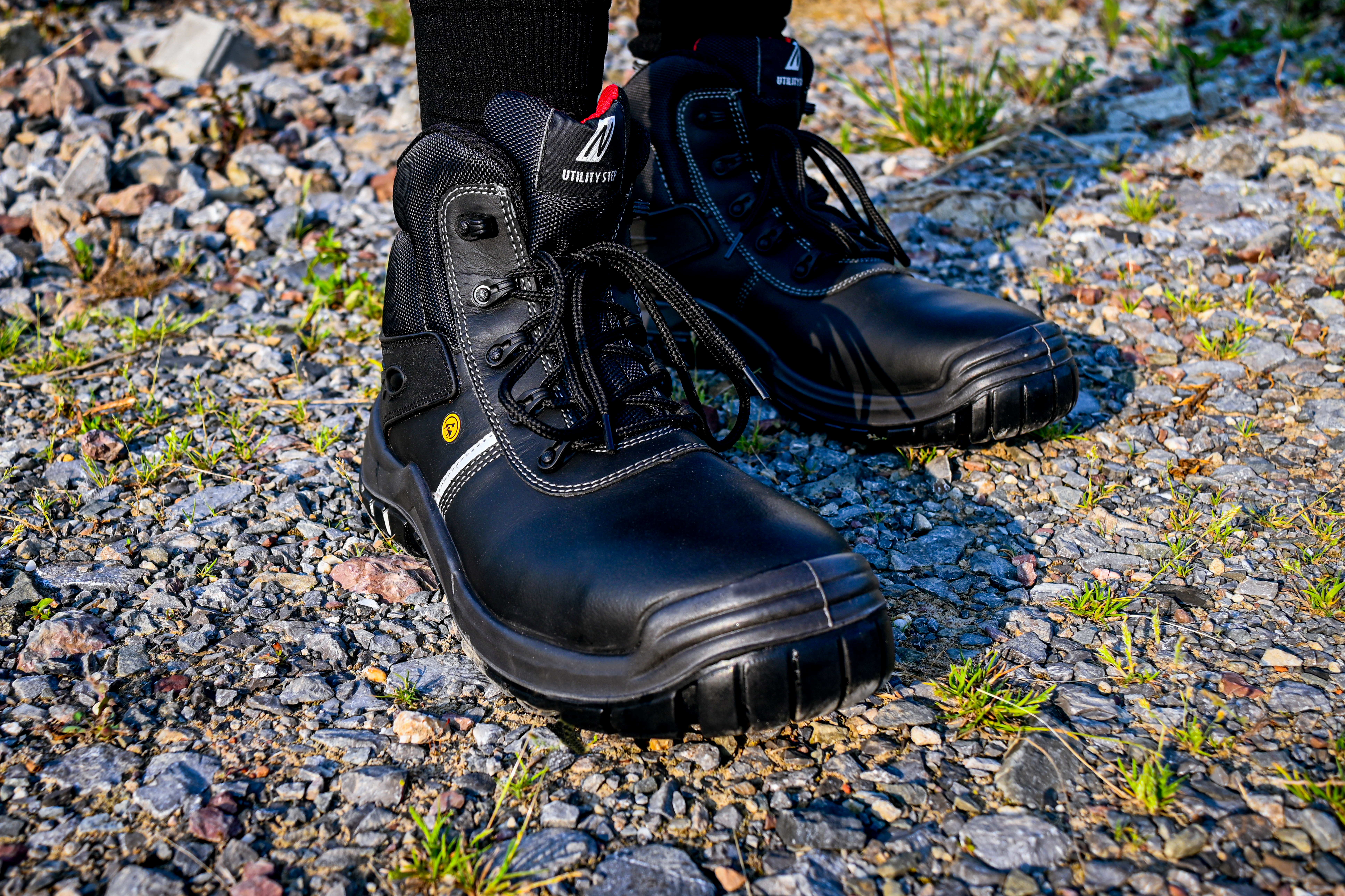 NITRAS UTILITY STEP MID, S3L CI FO SR Sicherheitsstiefel, schwarz, EN ISO 20345, EN IEC 61340-4-3, DGUV Regel 112-191