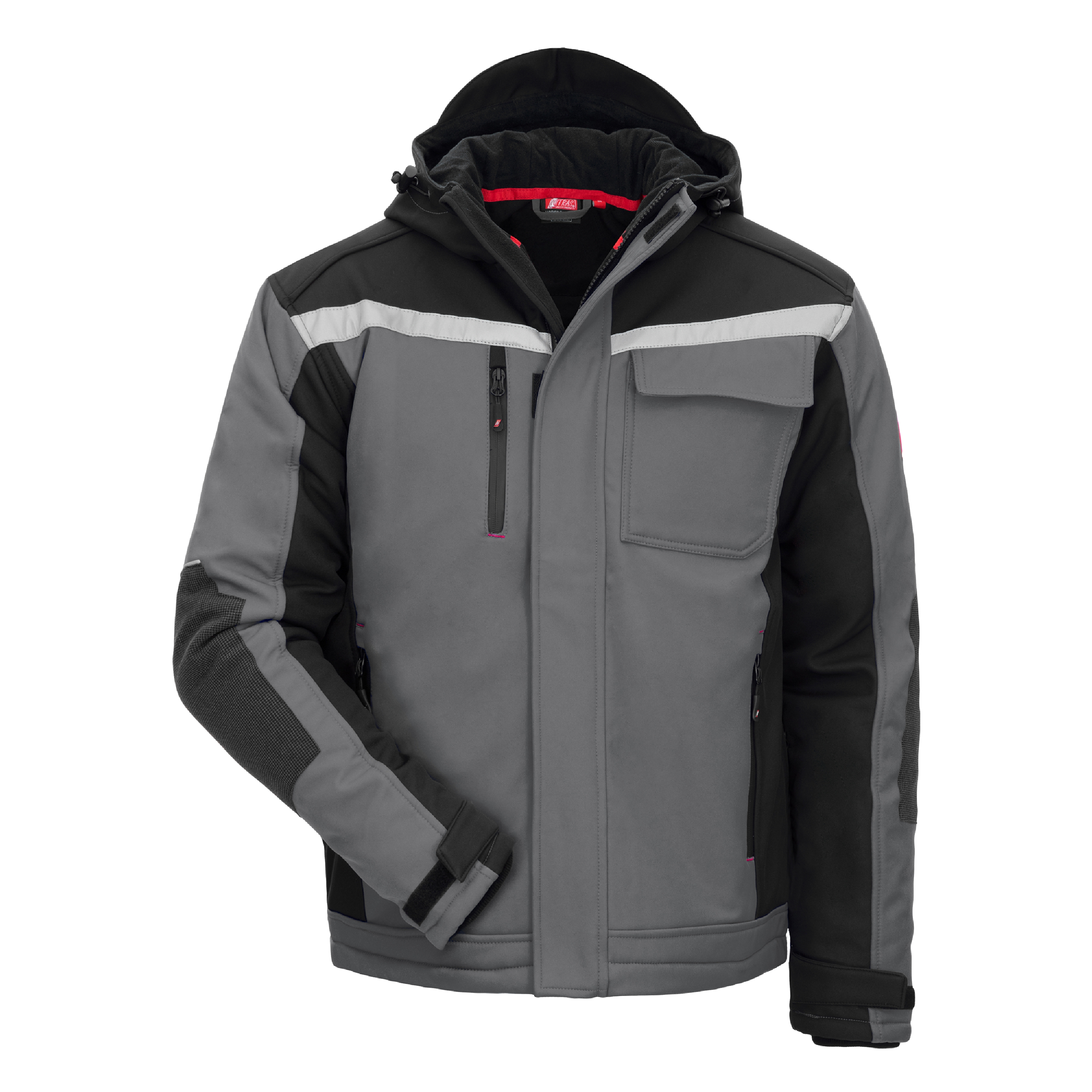 NITRAS MOTION TEX PLUS, Winter-Softshelljacke, grau / schwarz