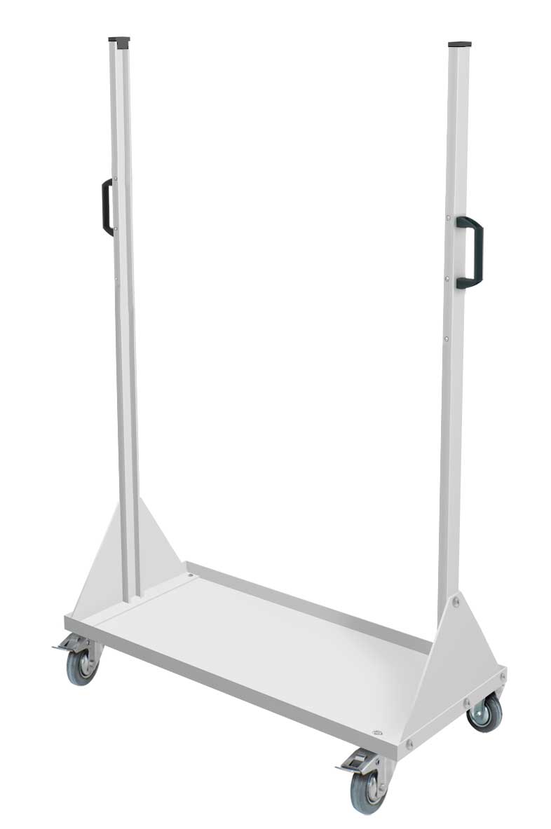 RasterMobil Fahrmodul ohne Platten Gr. 4 H1580 x B1000 x T500 mm. RAL 7035.