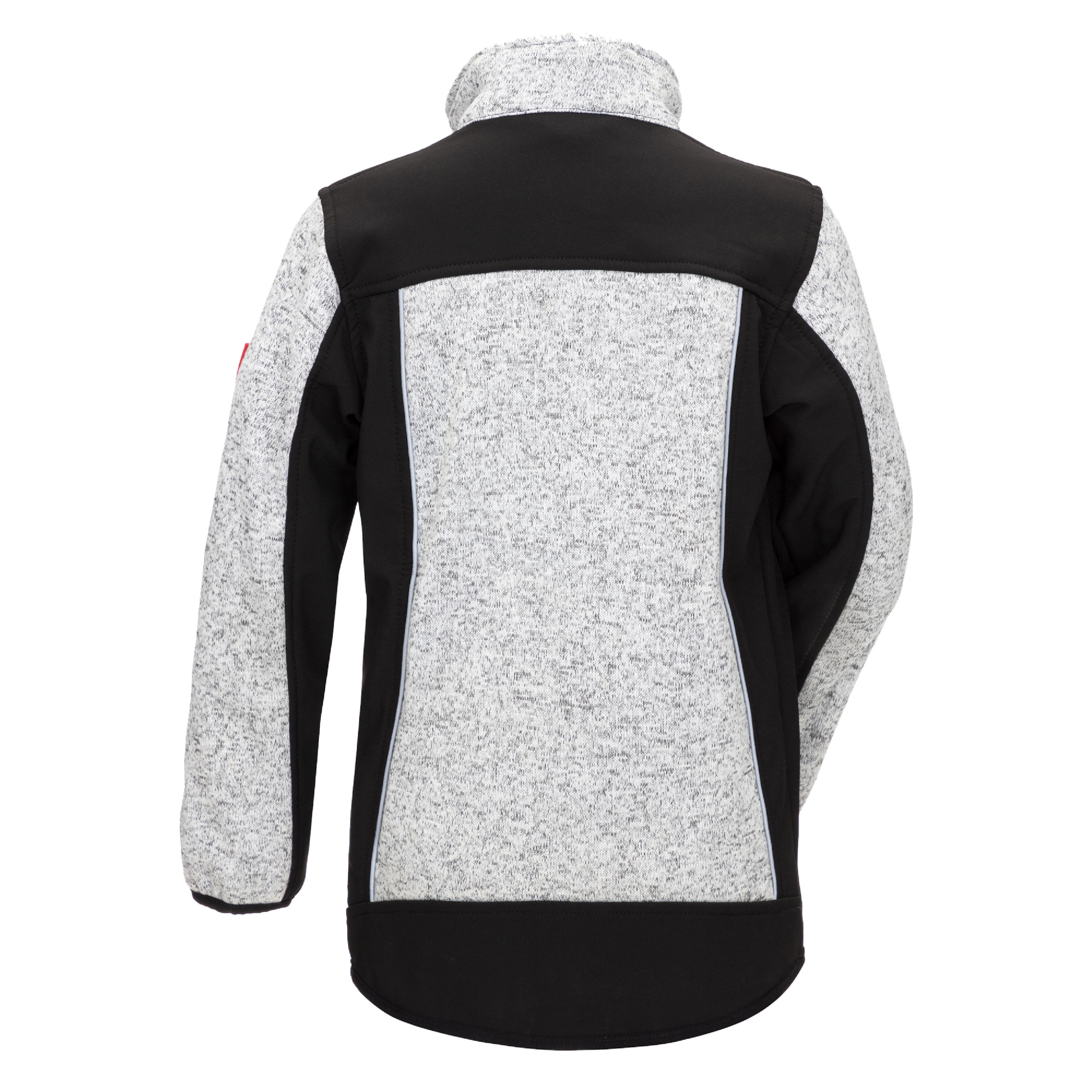 NITRAS MOTION TEX KIDS, Strick-Softshelljacke, hellgrau / schwarz