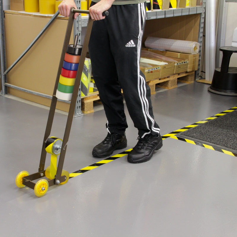 Bodenmarkierungsgerät für PVC Bodenmarkierungsbänder ohne Schutzfolie