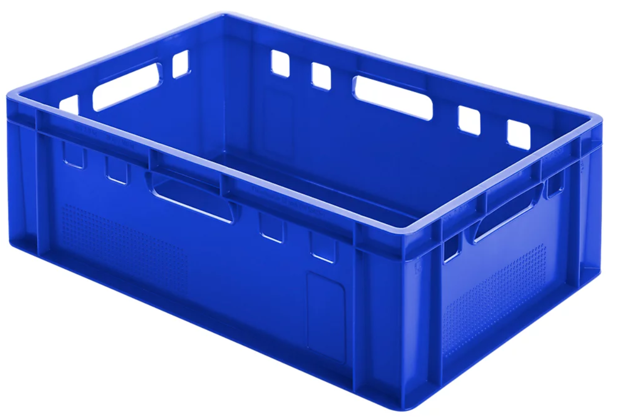 Euro-Fleischbehälter 600 x 400 x 300 mm - Euro-Fleischbehälter E3 Farbe: blau