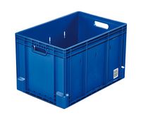Kunststoffbehälter, 640 x 430 x 400 mm, Seiten und Boden geschlossen , speziell geschlossener Laufk