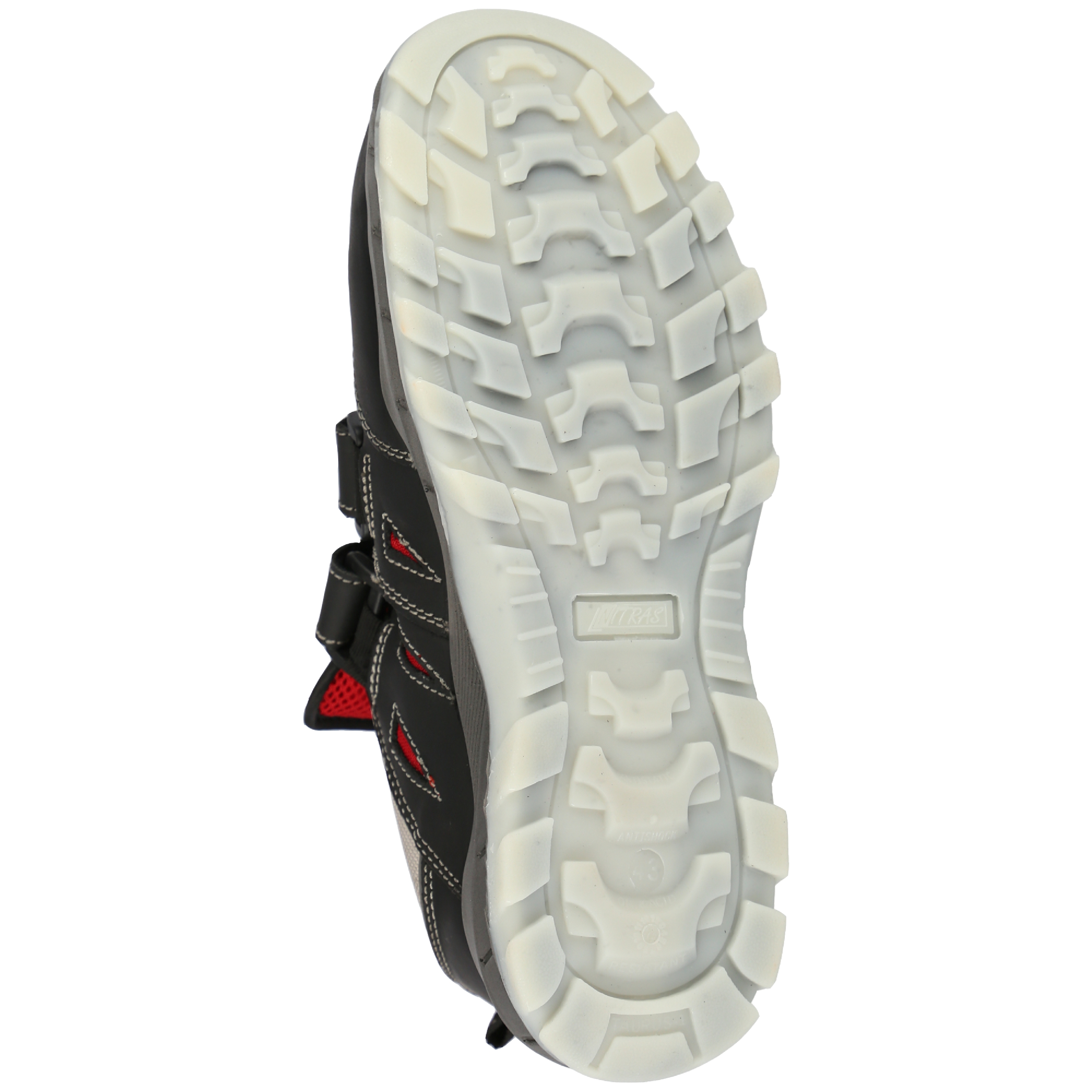 NITRAS SPORT STEP SA, S1P Sicherheitssandalen, schwarz, EN ISO 20345, EN 61340-4-3, DGUV Regel 112-191
