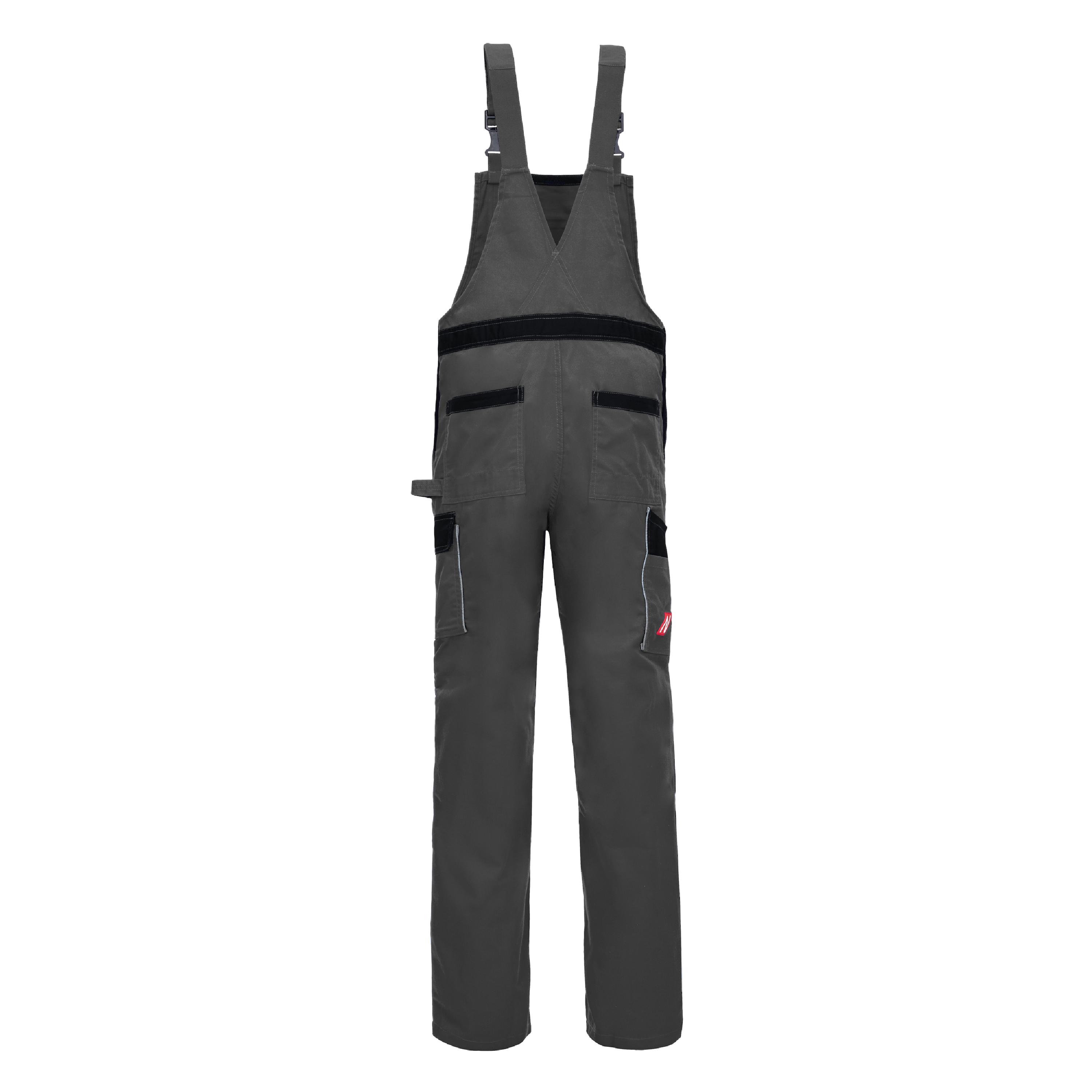 NITRAS MOTION TEX LIGHT, Latzhose, lang, grau / schwarz, OEKO-TEX