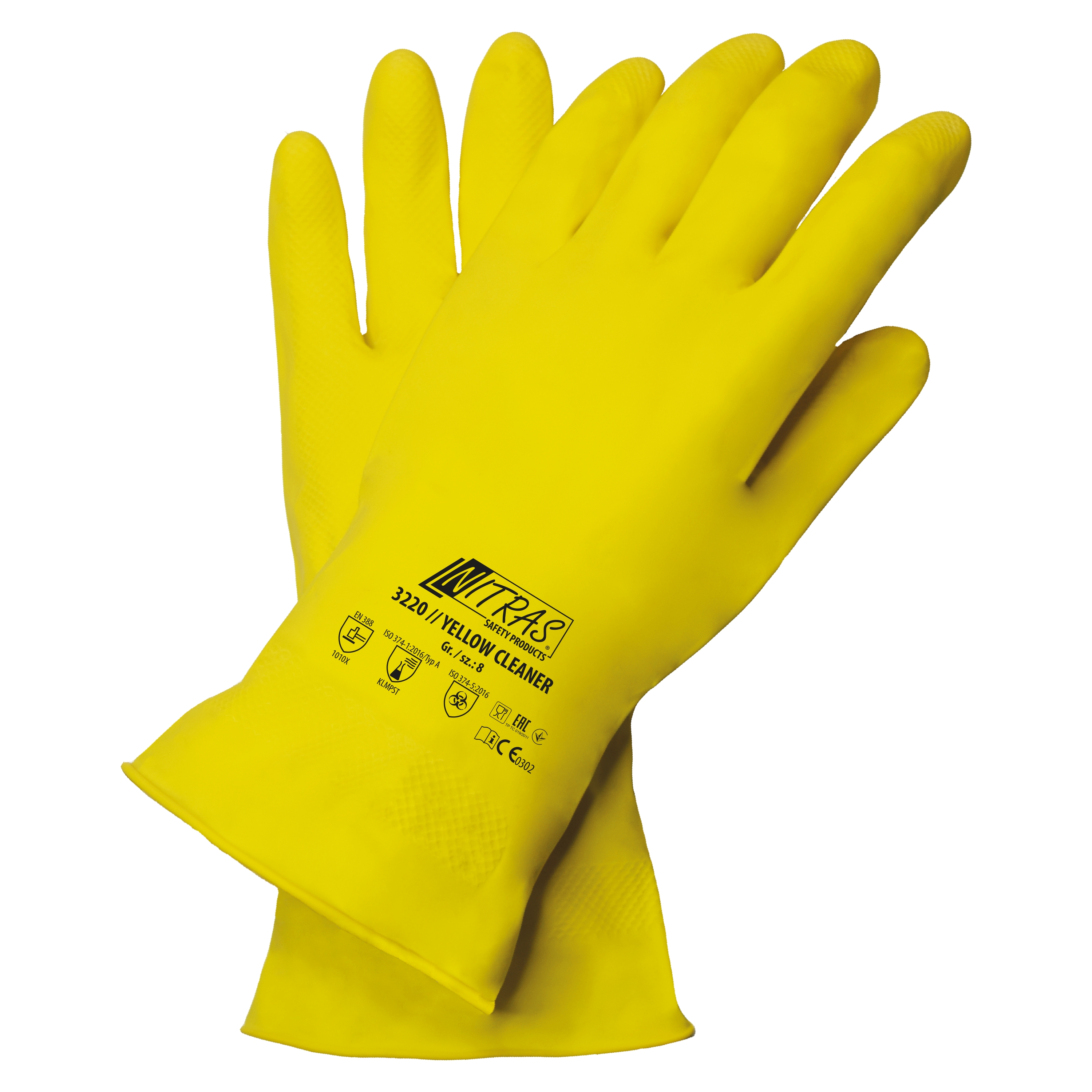 NITRAS YELLOW CLEANER, Haushaltshandschuhe, gelb, EN 388, EN ISO 374