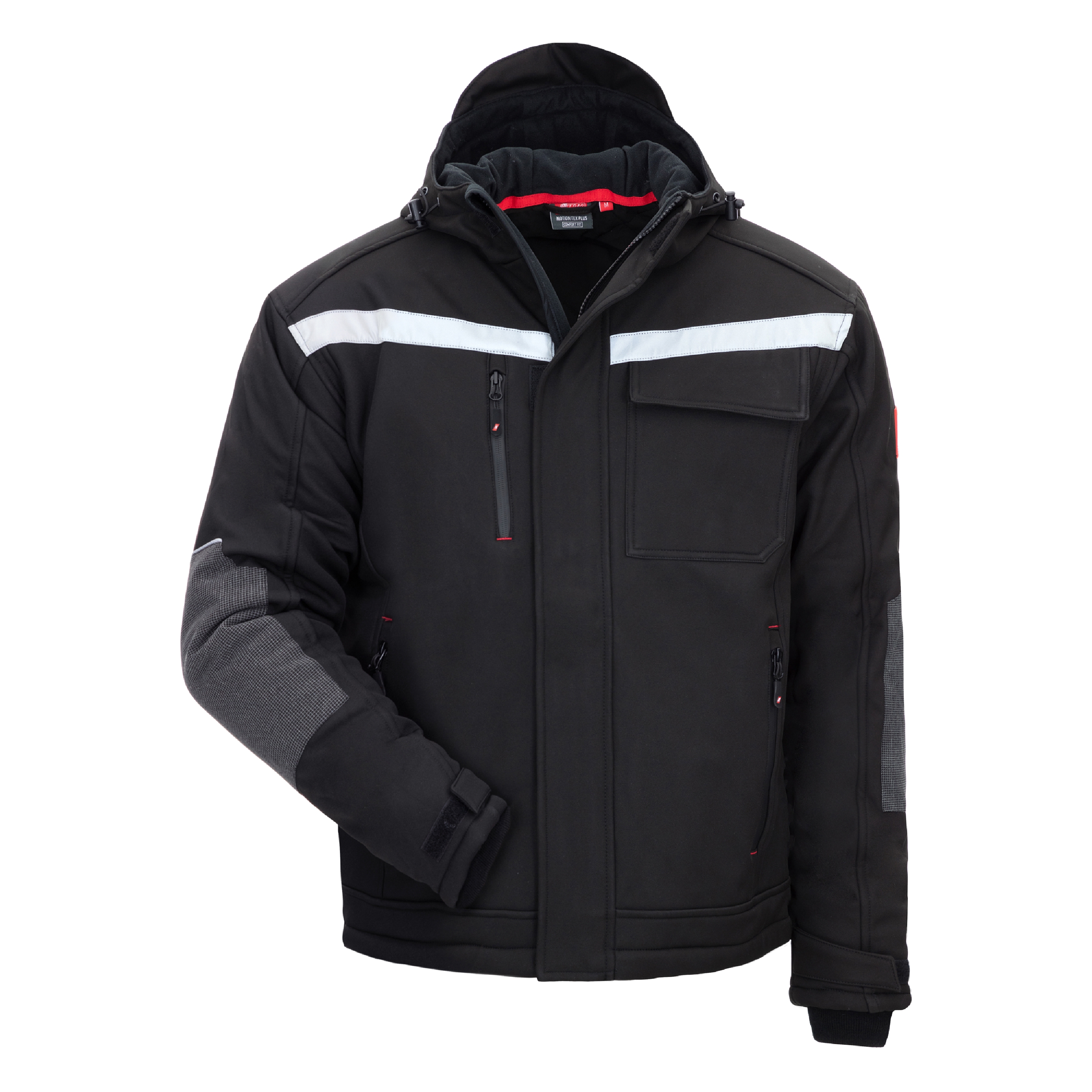 NITRAS MOTION TEX PLUS, Winter-Softshelljacke, schwarz