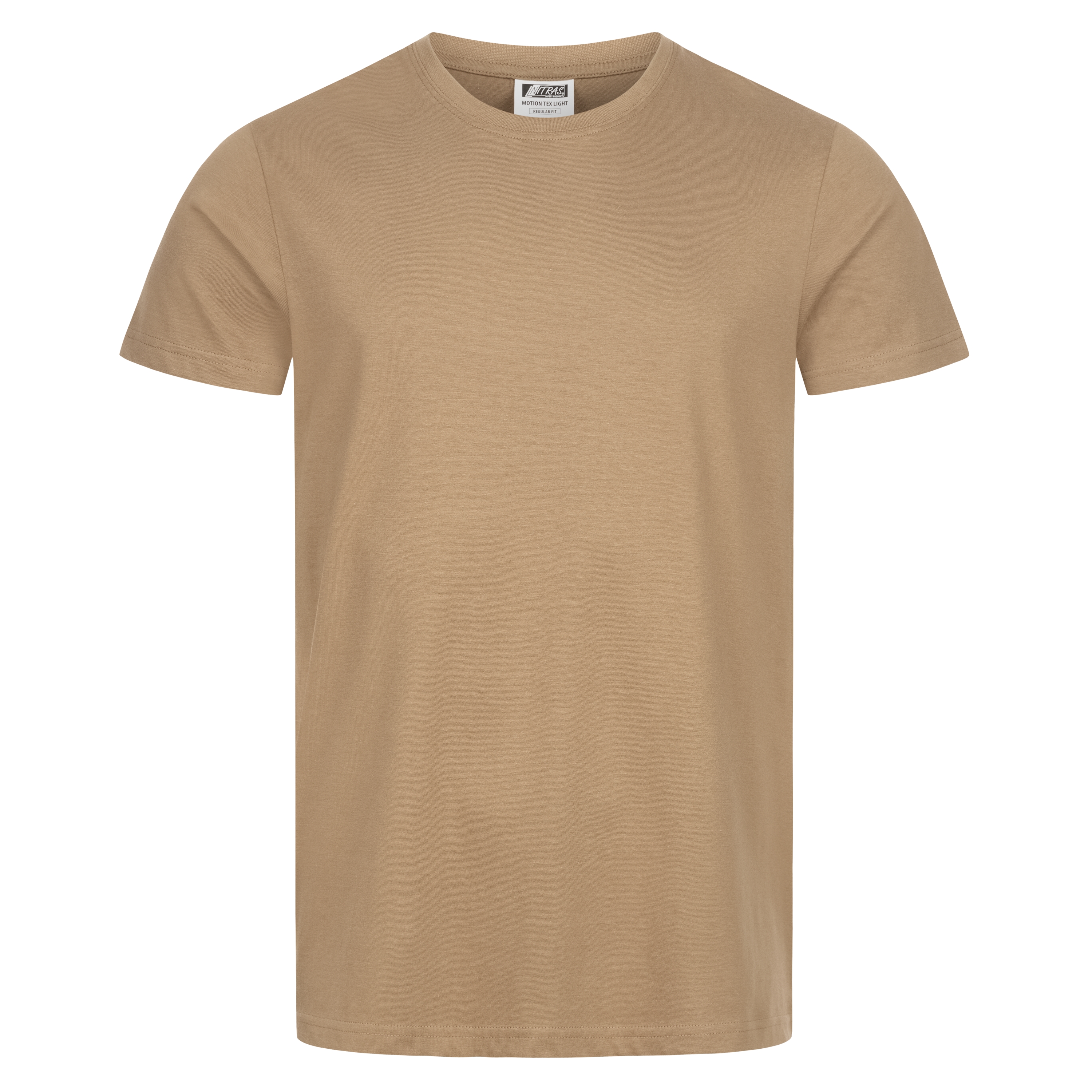 NITRAS MOTION TEX LIGHT, T-Shirt, vorgewaschen, Rundhals, ohne Seitennaht, kardierte Baumwolle, khaki (Farbcode: 5100), 145 g/qm, STANDARD 100 by OEKO-TEX®