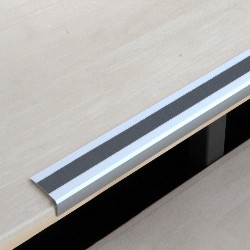Antirutschtreppenkantenprofil Aluminium m2 Easy Clean grau 53x800x31mm