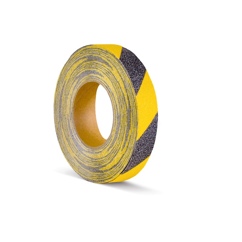 Antirutschbelag Basic schwarz/gelb Rolle 25mm x 18,3m