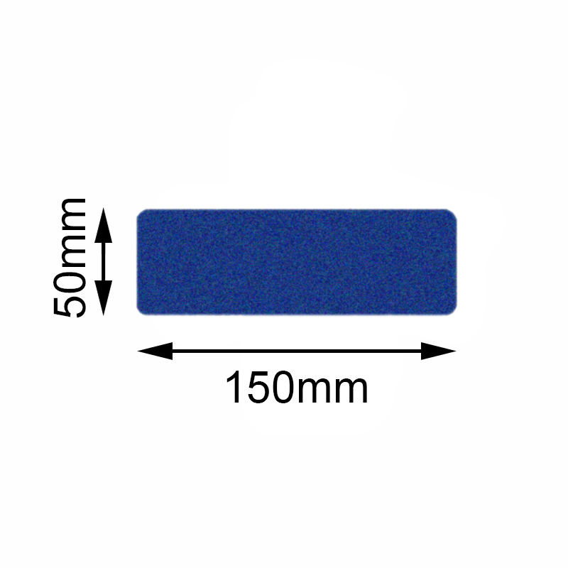 Bodenmarkierer Safety blau Rechteck 50x150mm, 10er VE
