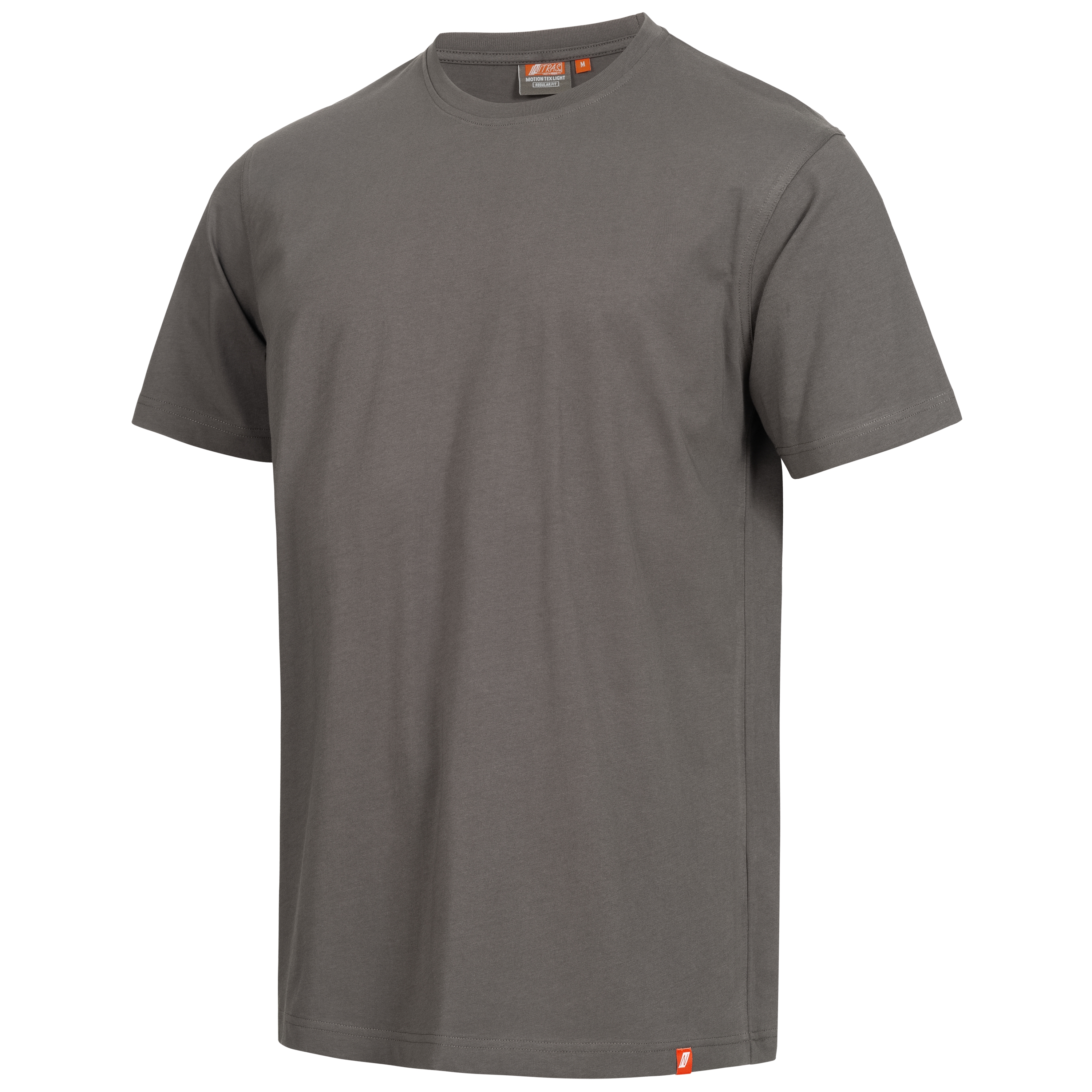 NITRAS MOTION TEX LIGHT, T-Shirt, grau (Farbcode: 1200), vorgewaschen, Rundhals, Nackenband, 100% Baumwolle, 160 g/qm, EN 13758-2 (mit Ausnahme von Weiß und Hellgrau), STANDARD 100 by OEKO-TEX®