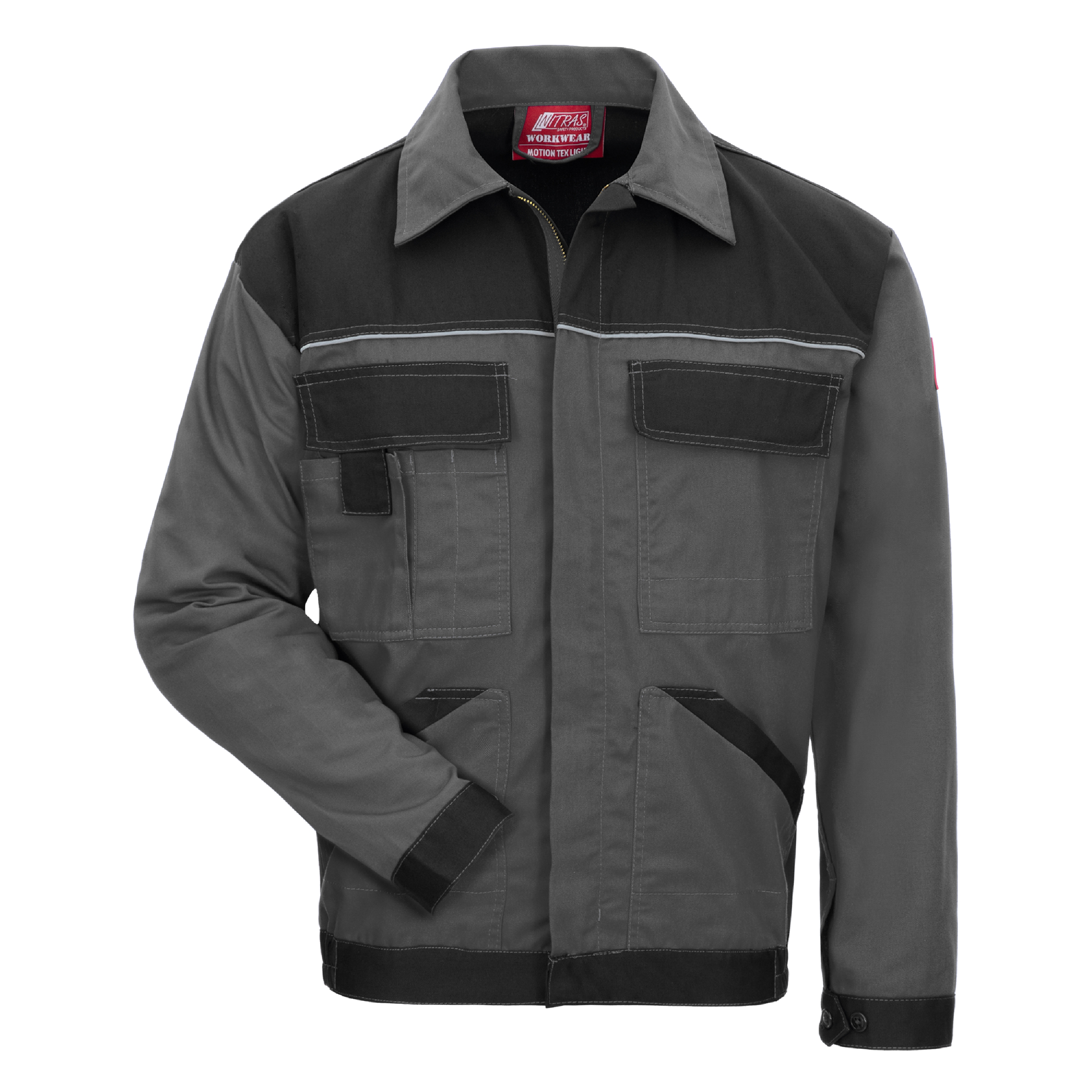 NITRAS MOTION TEX LIGHT, Arbeitsjacke, grau / schwarz, OEKO-TEX