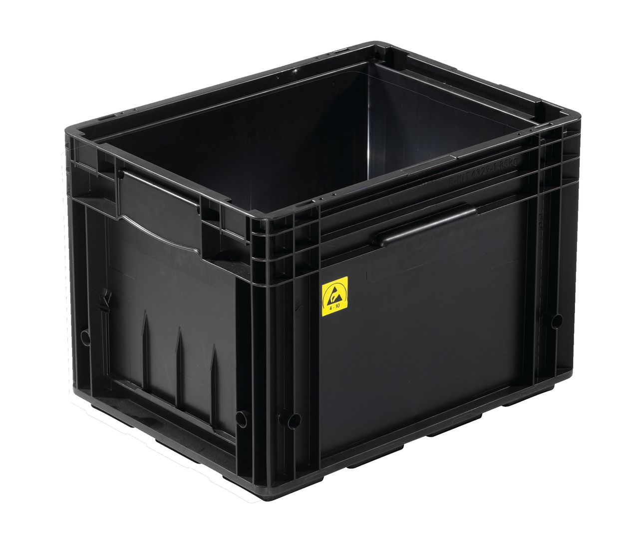 ESD-Behälter VDA-R-KLT 
400 x 300 x 280 mm - VDA-R-KLT 4129 ESD  Farbe: schwarz