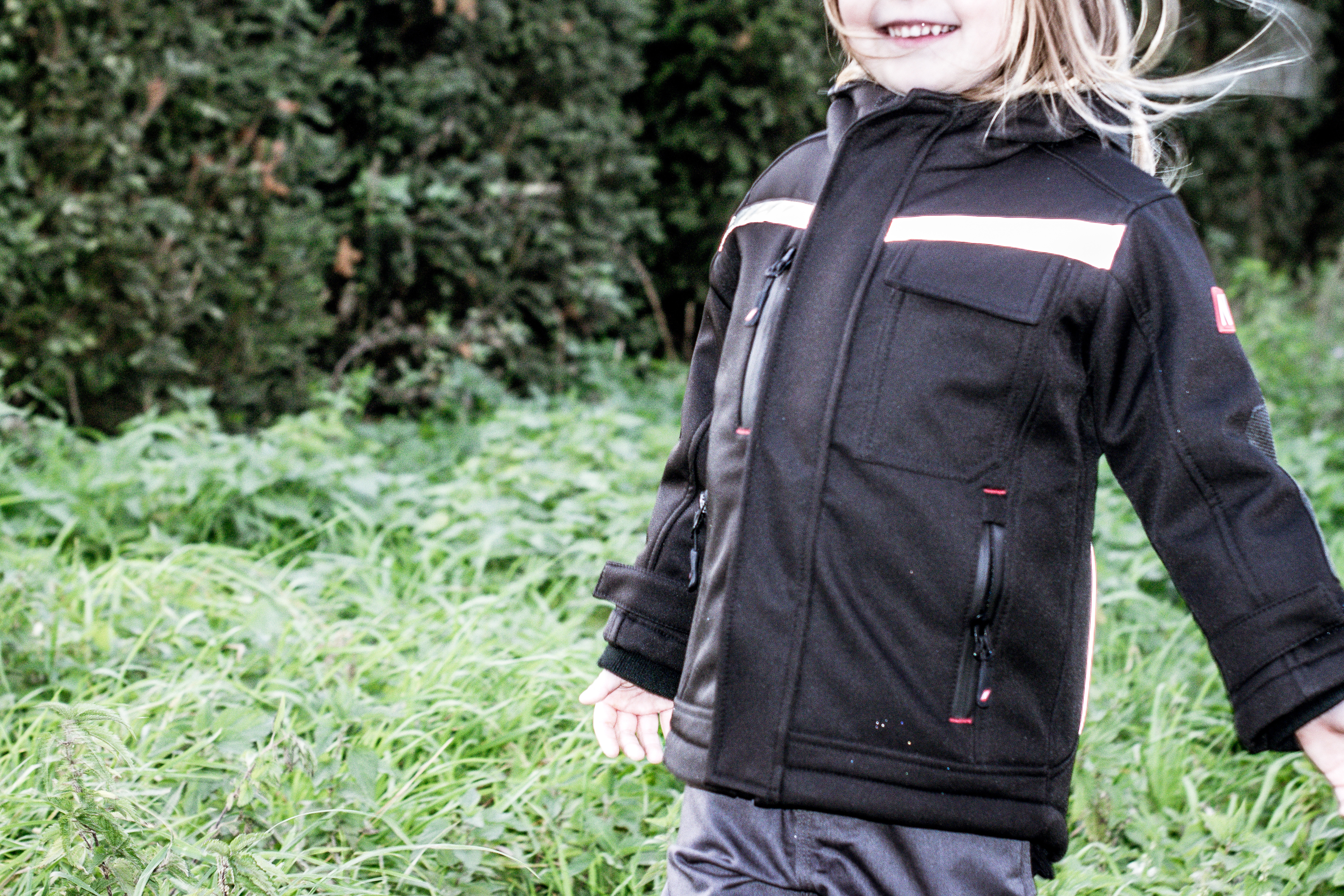 NITRAS MOTION TEX PLUS KIDS, Winter-Softshelljacke, schwarz