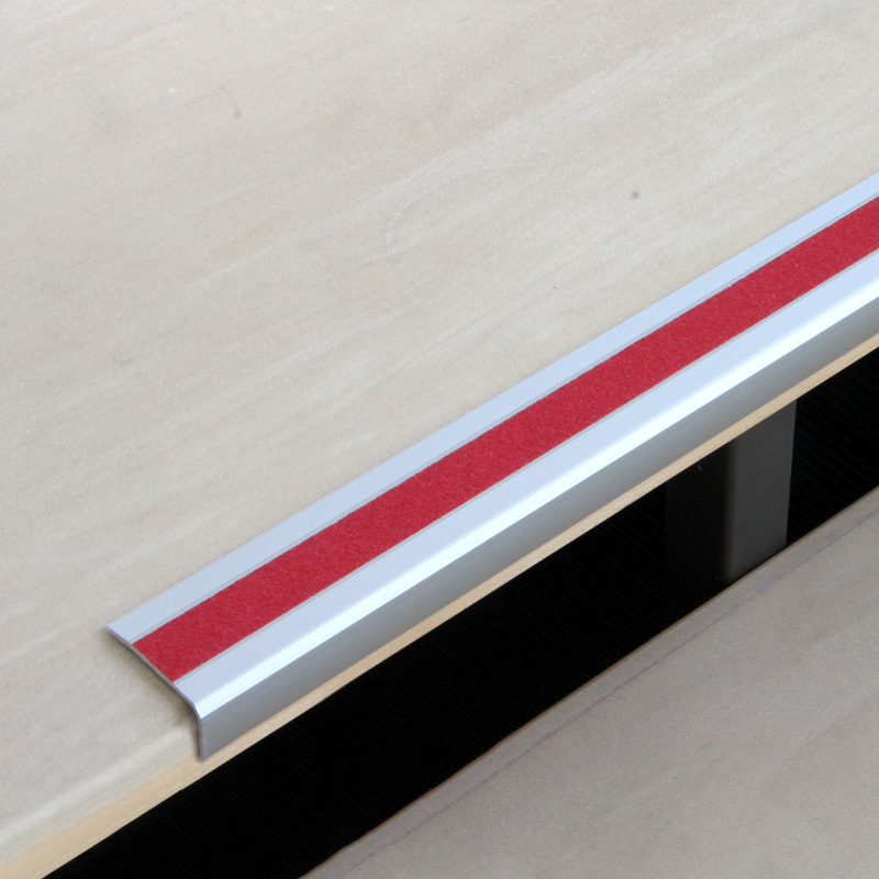 Antirutschtreppenkantenprofil Aluminium m2 Universal rot 53x1000x31mm