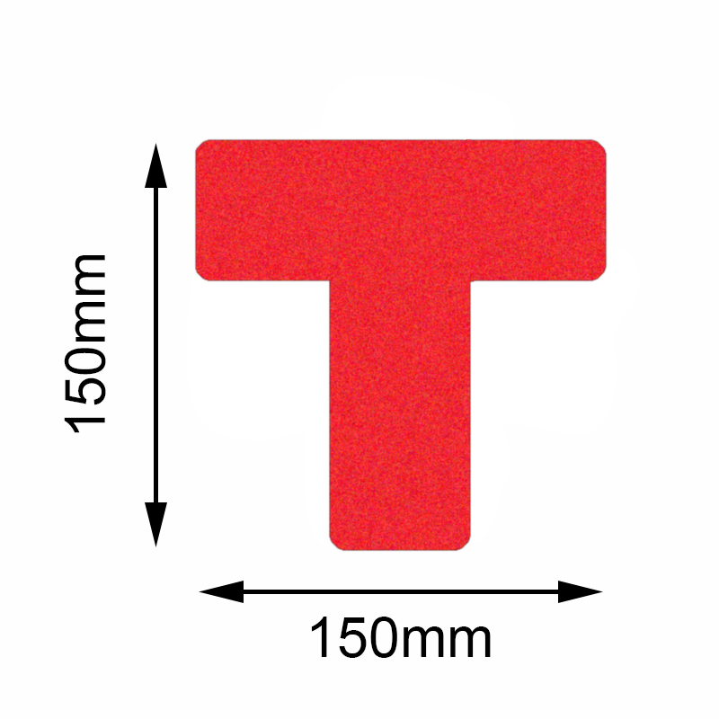 Bodenmarkierer Safety rot T-Stück 150x150mm, 10er VE