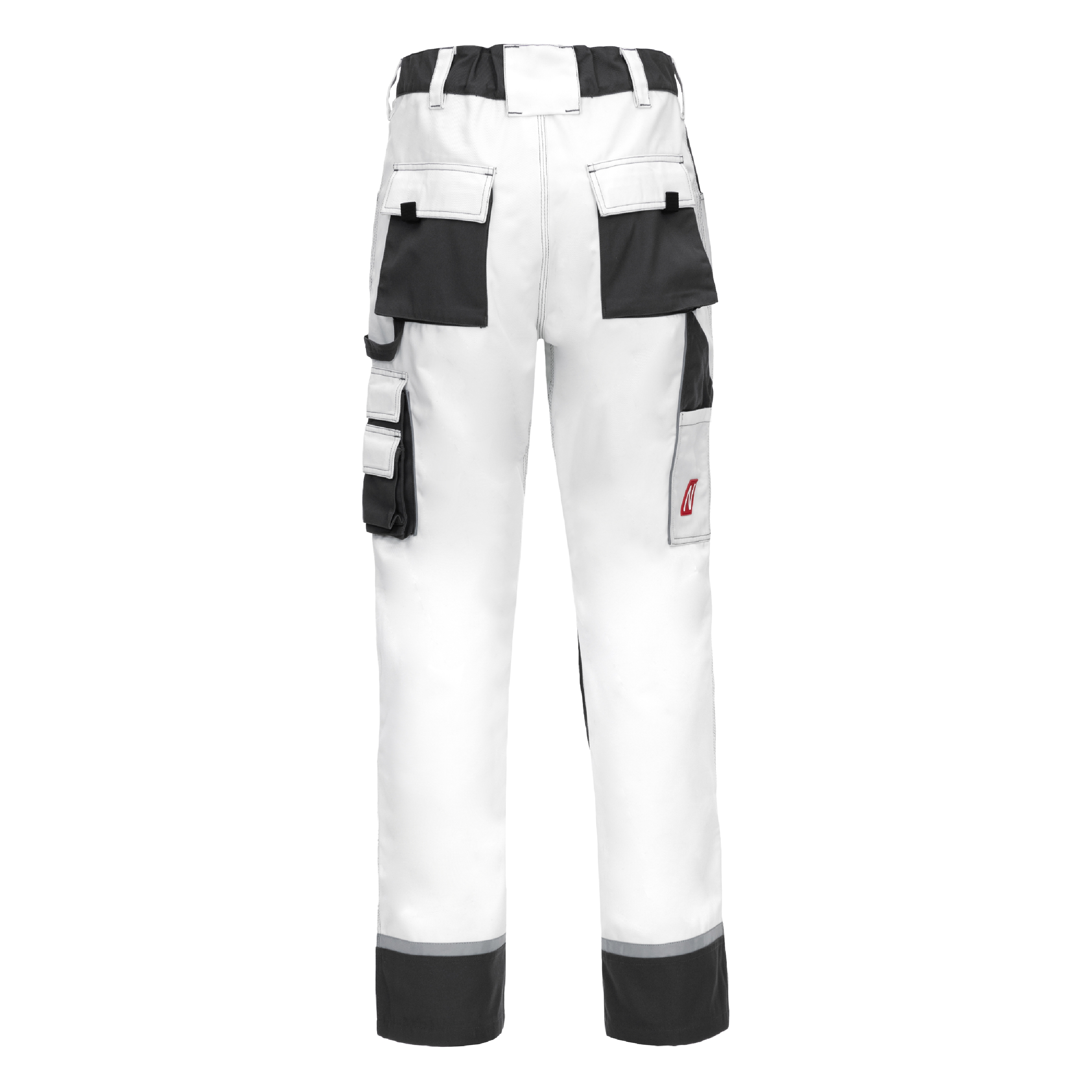 NITRAS MOTION TEX PLUS, Arbeitshose, lang, weiß / grau, OEKO-TEX