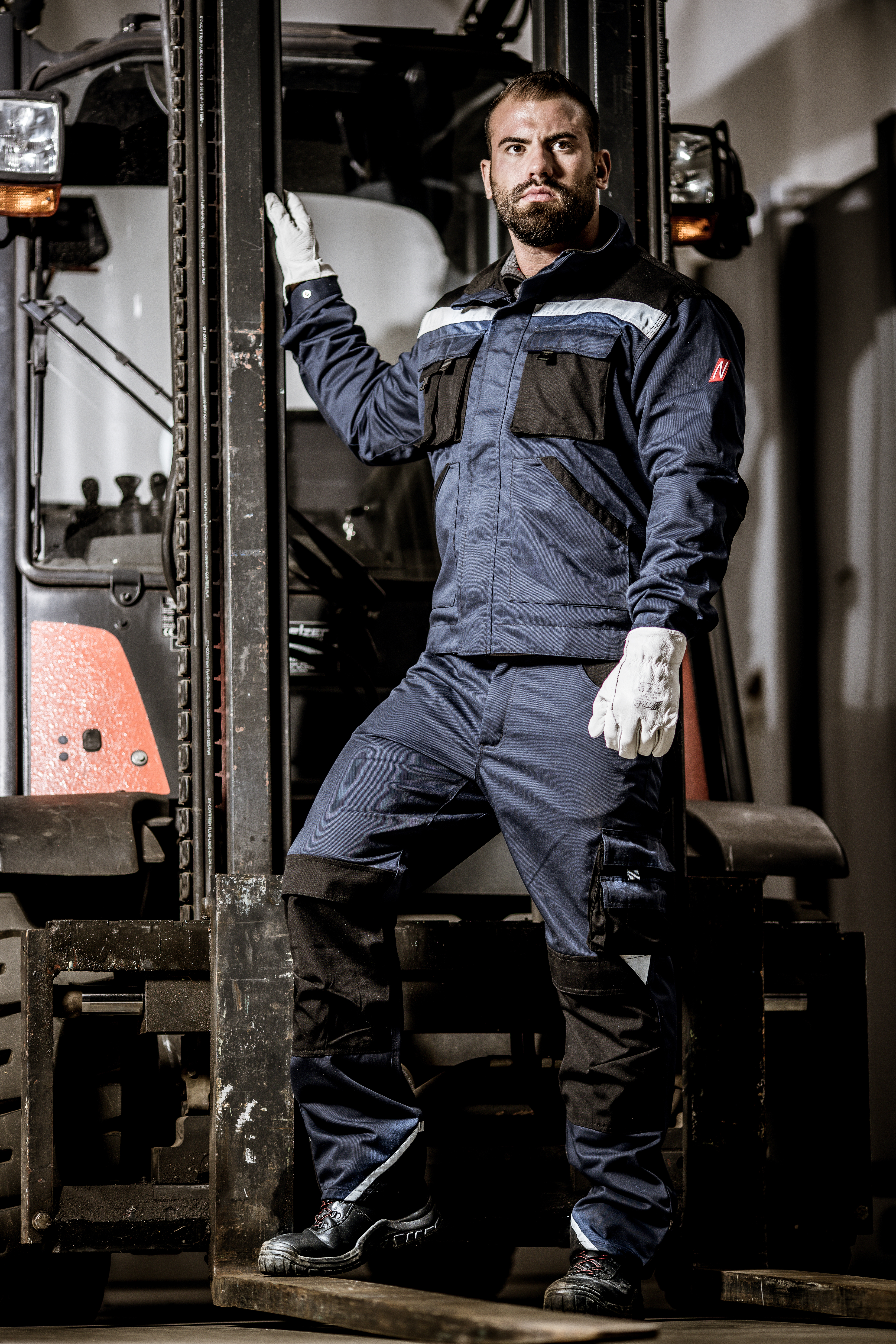 NITRAS MOTION TEX PLUS, Arbeitsjacke, marineblau / schwarz, OEKO-TEX